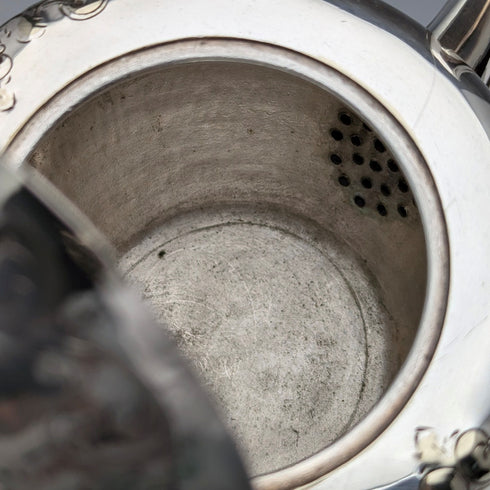 Antique British silver plate small teapot from around 1840